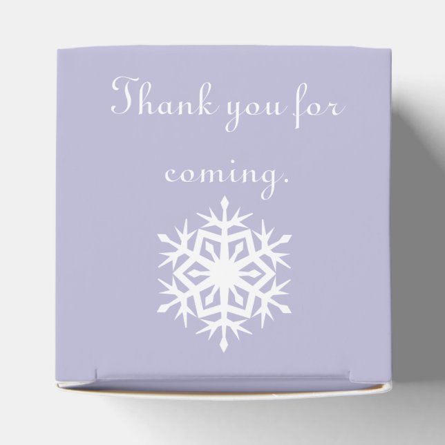 Winter Snöflingor i Lavender Favoritbox Presentaskar (Överdel)