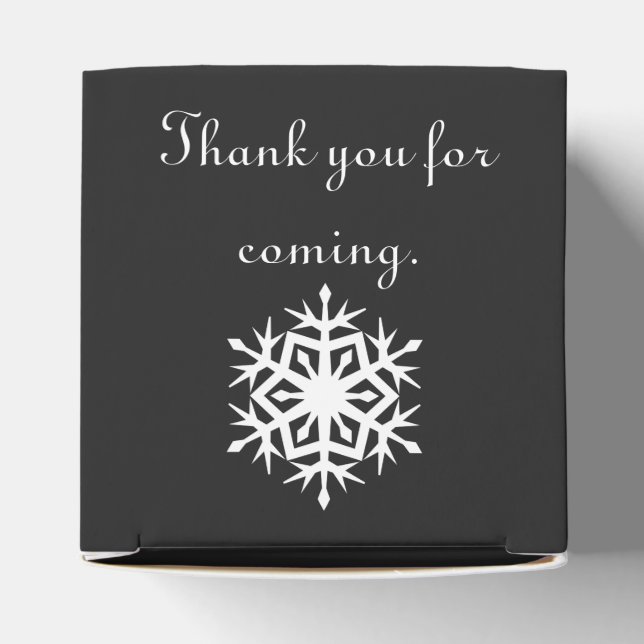 Winter Snöflingor i svart favoritruta Presentaskar (Överdel)