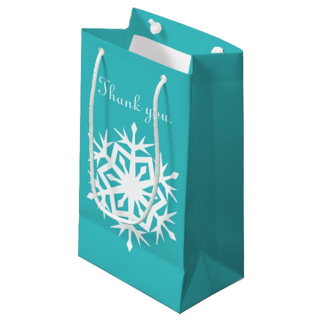 Winter Snöflingor i Turcos Gift Bag (Framsidan Vinklad)