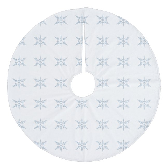 Winter Snöflingor Julgransmatta Fleece (Framsidan)