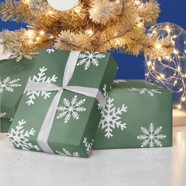 Winter Snöflingor Mönster Helgdag Wrapping Papper Presentpapper (Helgdagar)