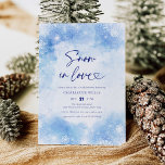 Winter Snöflingor Snö i Kärlek Möhippa Inbjudningar<br><div class="desc">Inbjudan dina gäster till ett charmerande firande med inbjudningskort för möhippan "Snö i Kärlek" med känslig vinter snöflingor. Denna vackert designade inbjudan visar elegantens snöflingor i mjuka blåsor och vita, och frammanar den vackra skönheten i ett vinterland. Den fredliga typografin tillför en liten bit av romantik, som perfekt fångar kärlek...</div>