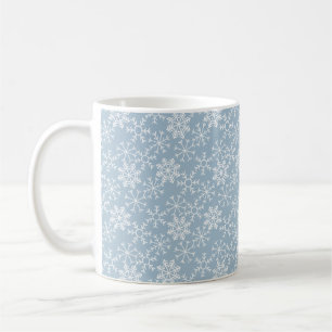 Winter SNÖFLINGOR sömlös mönster + dina idéer Kaffemugg