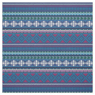 Winter Snöflingor Sweater Print Fabric Tyg