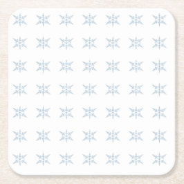 Winter Snöflingor Underlägg Papper Kvadrat