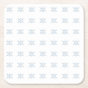 Winter Snöflingor Underlägg Papper Kvadrat