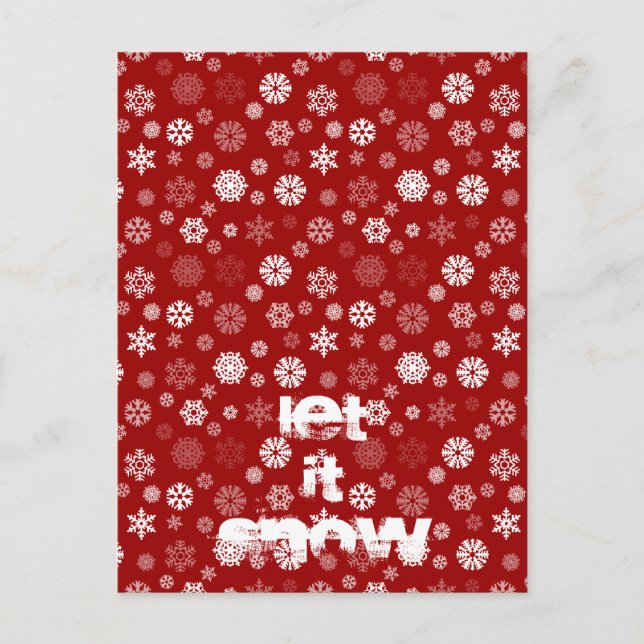 Winter Snöflingor Vykort (Framsida)