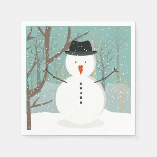 Winter Snögubbe Pappersservett
