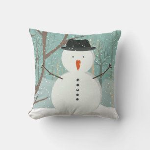 Winter Snögubbe Pillow Kudde