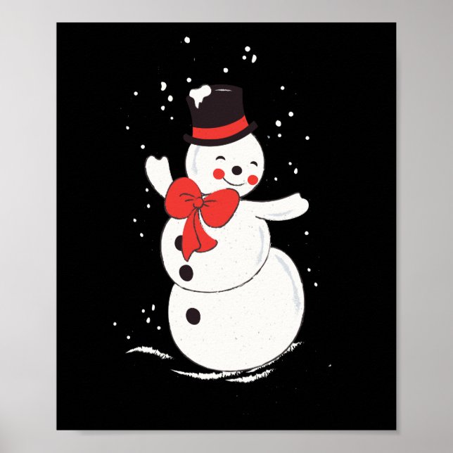 Winter Snögubbe Poster (Framsidan)