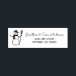 Winter Snögubbe Returadress Självfärgande Stämpel<br><div class="desc">Den här självfärgande frimärke har en bild av julen snögubbe. Med anpassningsbar-handskriven stil-text kan du lägga till namn och returadress.</div>