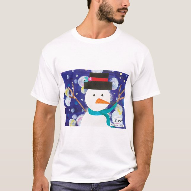 Winter Snögubbe T Shirt (Framsida)