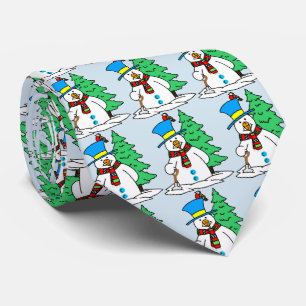 Winter Snögubbe Tie Slips