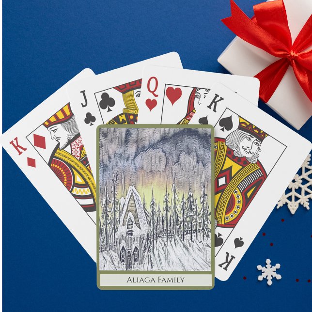 Winter Snow Magical Custom Classic Playing Cards. Casinokort (Skapare uppladdad)