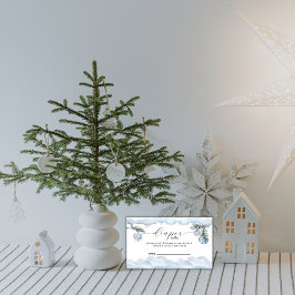 Winter Snow Mountain Diaper Raffle Baby Shower  Tilläggskort