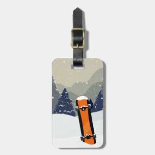 Winter Snowboarding-anpassningsbar bagagetagg Bagagebricka