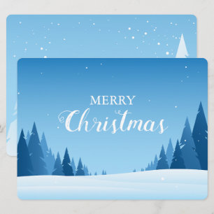 Winter snowcape God jul Card