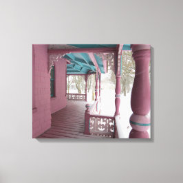 Winter Snowfall på Rosa Porch - Martha's Vineyard Canvastryck