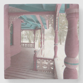 Winter Snowfall på Rosa Porch - Martha's Vineyard Stenunderlägg