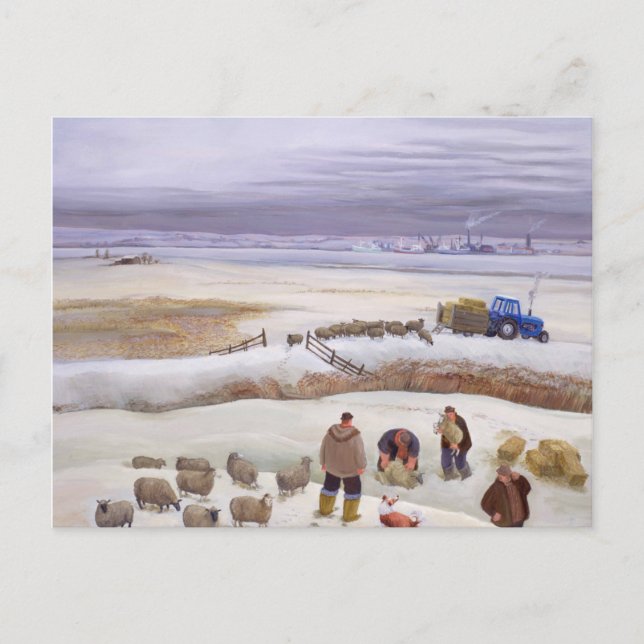 Winter Snowfall Vykort (Framsida)