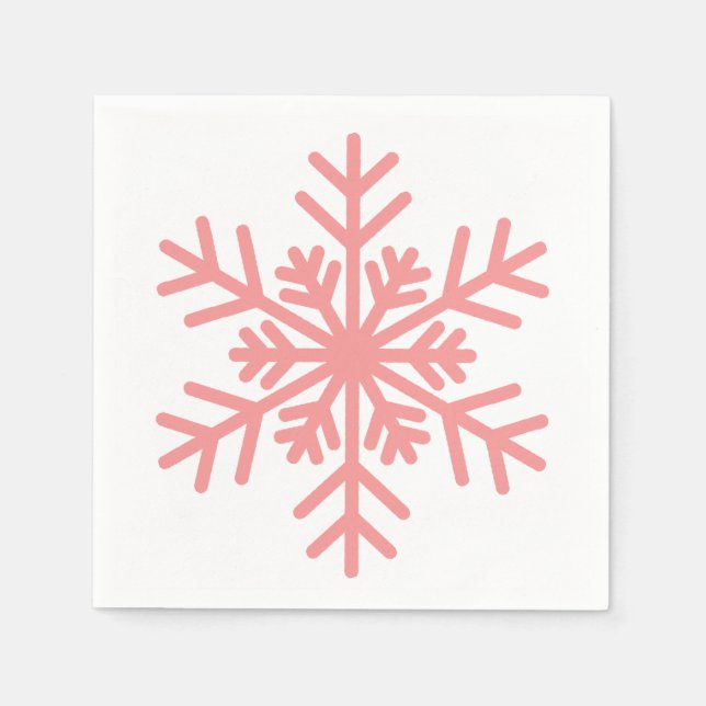 Winter Snowflake Baby Shower Cocktail Napkin Pappersservett (Framsidan)