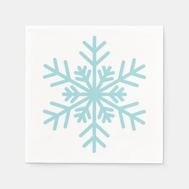 Winter Snowflake Baby Shower Cocktail Napkin Pappersservett (Framsidan)