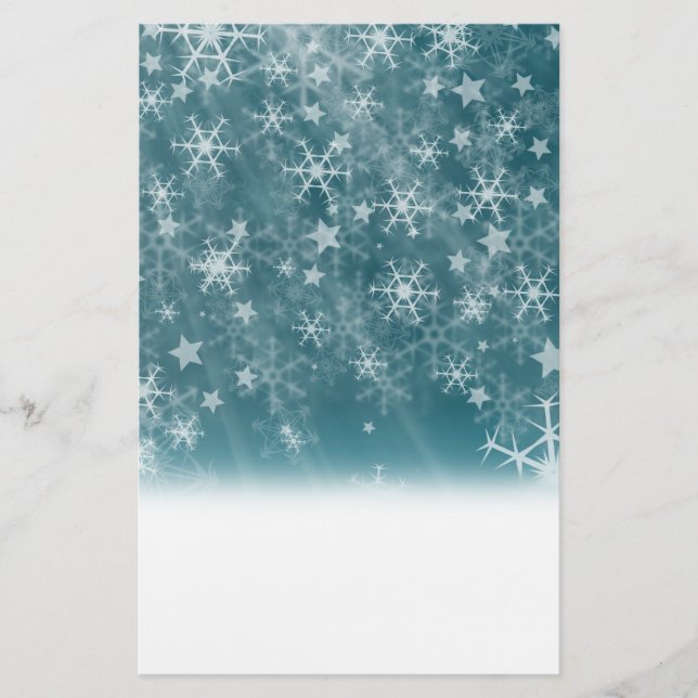 Winter Snowflake-bakgrund Brevpapper (Framsida)