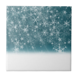 Winter Snowflake-bakgrund Kakelplatta
