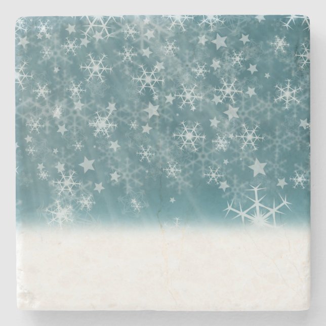 Winter Snowflake-bakgrund Stenunderlägg (Framsidan)