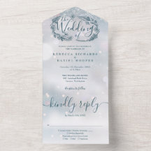 Winter Snowflake Bohemian Foliage Bröllop