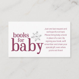 Winter Snowflake Bokar för Baby Card Tilläggskort