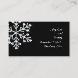 Winter Snowflake Bröllop-webbplatskort Tilläggskort