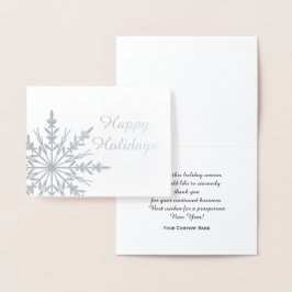 Winter Snowflake Business Glad helg Folierat Kort