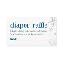 Winter Snowflake Diaper Raffle Biljett
