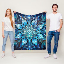 Winter Snowflake Fleece Blanket