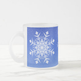 Winter Snowflake Frostat Kopp eller Mugg