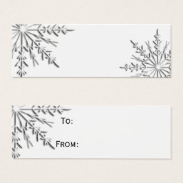 Winter Snowflake Gift Märkres Litet Visitkort