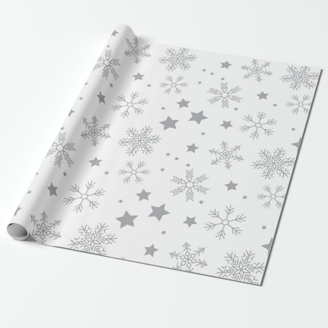 Winter Snowflake Gift Wrapping Papper Presentpapper (Utrullad)