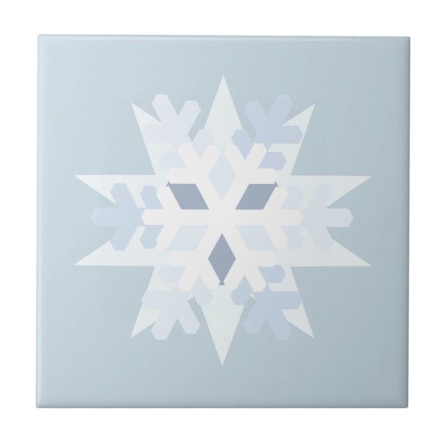 Winter Snowflake Kakelplatta (Framsidan)