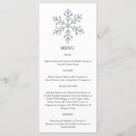 Winter Snowflake Menu (vit) Meny