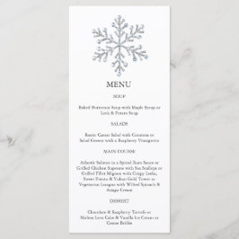 Winter Snowflake Menu (vit) Meny