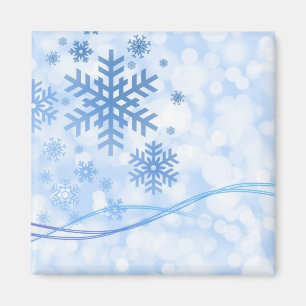 Winter Snowflake Mönster Magnet