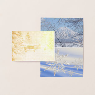 Winter Snowflake Personalize Destiny Destiny's Folierat Kort