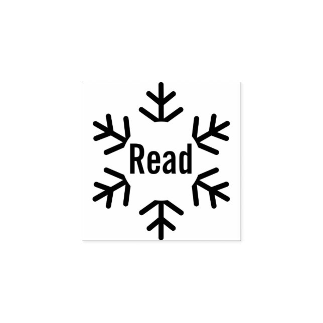 Winter Snowflake Read Teacher Classroom Library  Stämpel (Tryck)