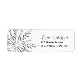 Winter Snowflake-Returadress Returadress Etikett