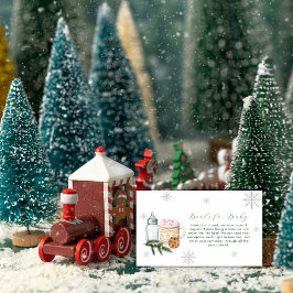 Winter Snowflake S'more Cookie Books Baby Shower Tilläggskort