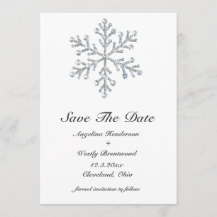 Winter Snowflake Spara datum Datumet