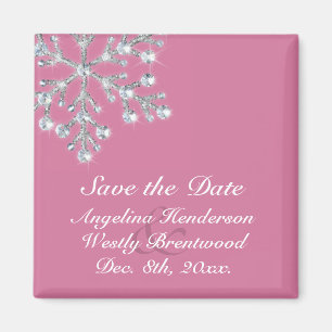 Winter Snowflake Spara datum magneter