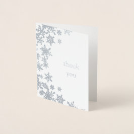 Winter Snowflake Swirl Tack Foil Card Folierat Kort