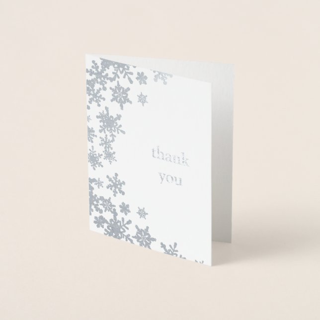 Winter Snowflake Swirl Tack Foil Card Folierat Kort (Framsida)